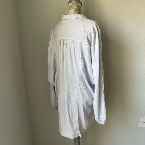 Free People Womens Fade Away Shirt Dress in Purple Ice - Picture 5 of 12
